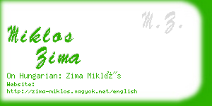 miklos zima business card